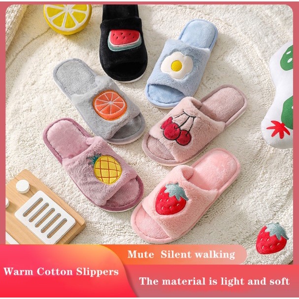 ?CHEAPEST!!!?2021 Comfortable Bedroom Slippers Indoor Home Slippers Cute Fluffy Slippers Anti-Slip Slippers Plush