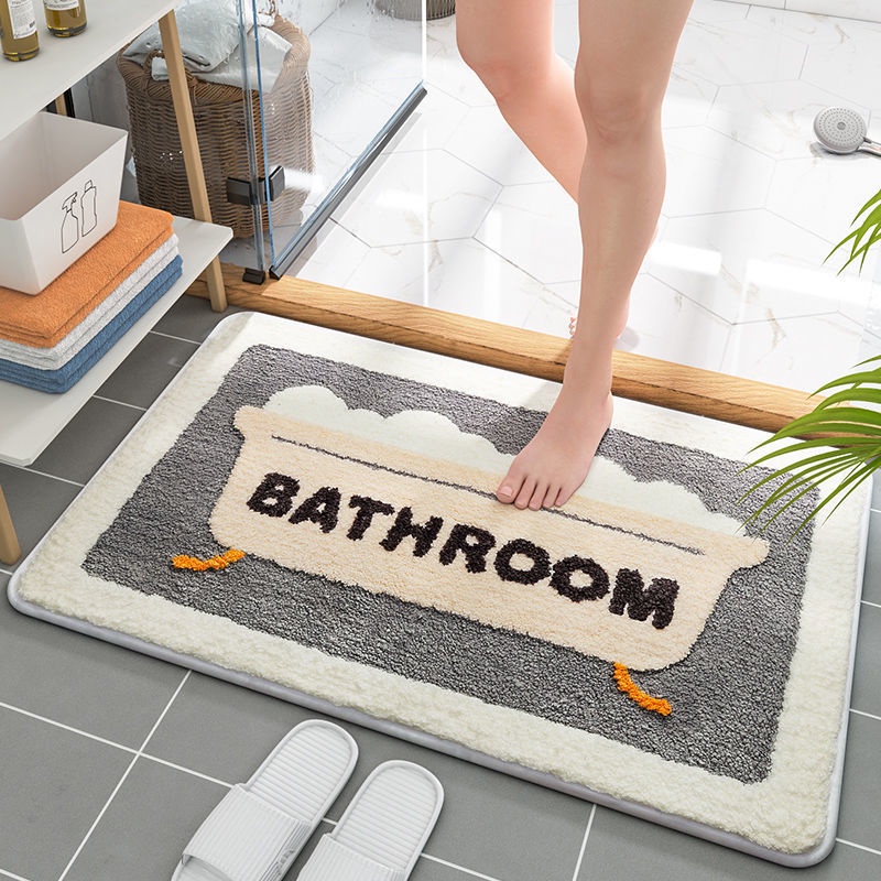 Floor Mat Bathroom Mat Kitchen Mat 40 * 60cm/50 * 80cm Water Absorption Carpet Shaggy Bathroom Carpet Kitchen