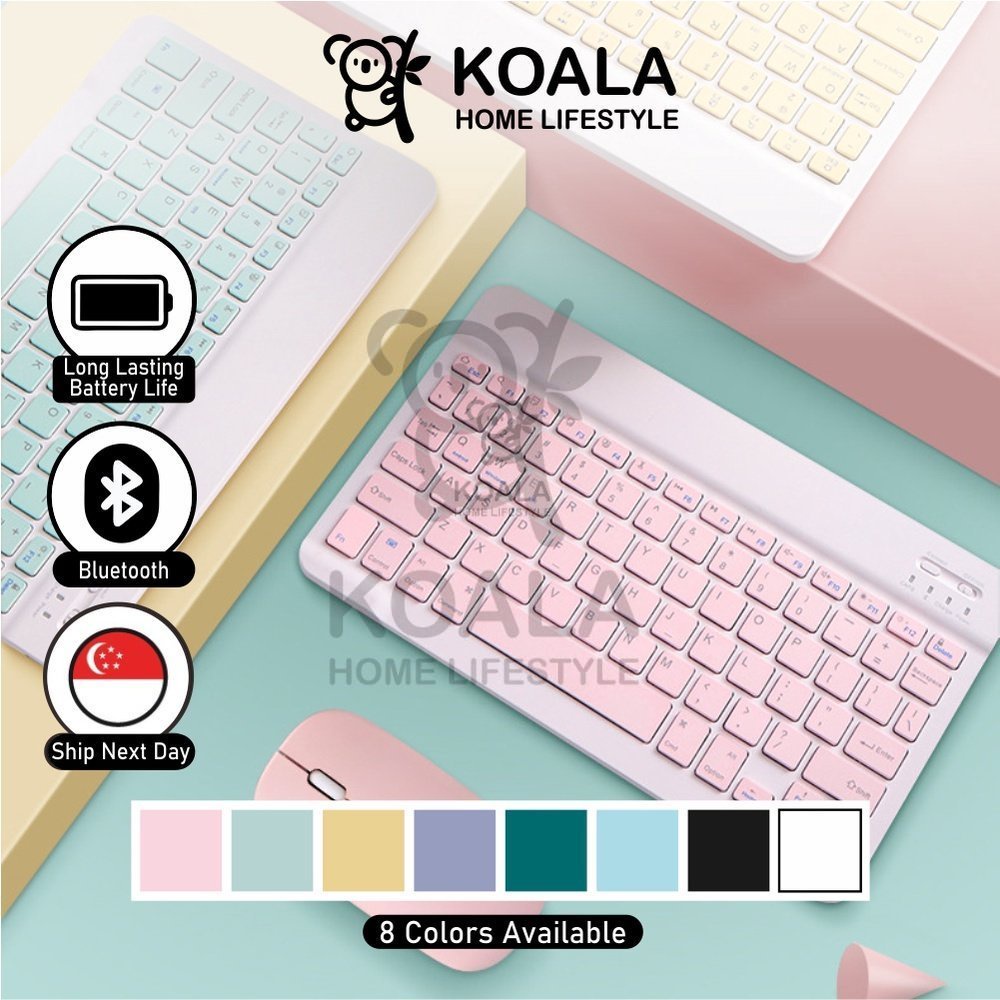 ??? Koala Home Wireless Bluetooth mute Keyboard  Mouse Set  Set Rechargeable Compatible with Phone/Tablet/iPad