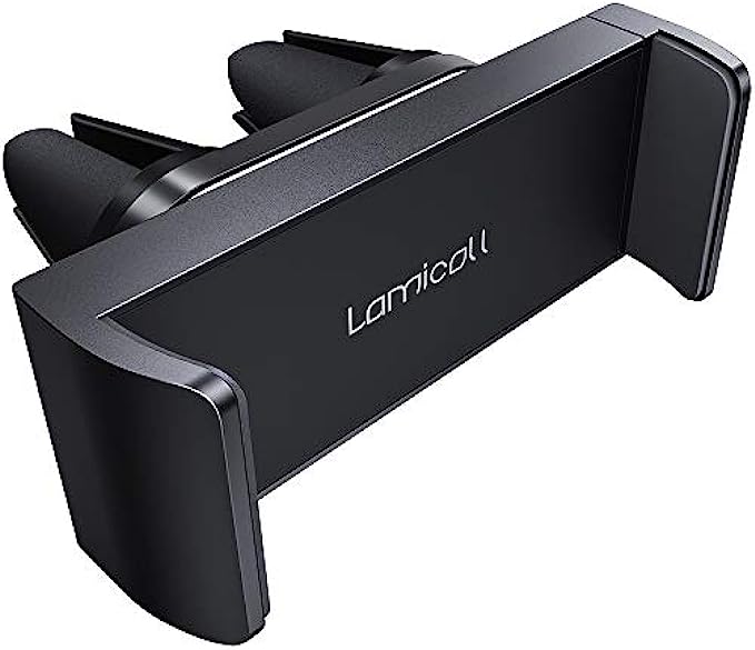 Lamicall Car Vent Phone Mount - Air Vent Clip Holder, Universal Stand Hands Free Cradle Compatible with Cell Phone 12 Mini 11 Pro Xs Xs Max Xr X 8 7 6 6s Plus SE and Other 4.7-6.5'' Smartpho