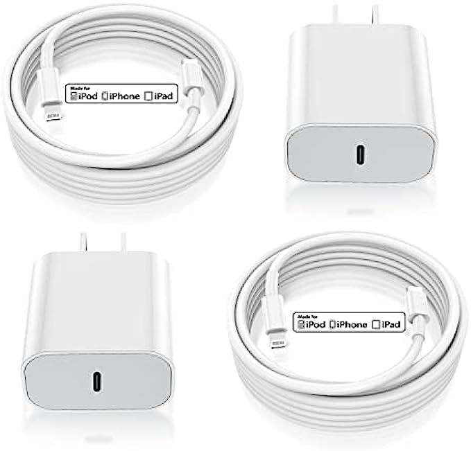 iPhone 11 12 13 Fast Charger,20W Apple Fast Charger with USB C to Lightning Cable 6ft (MFi Certified),Type C Fast Wall Plug with Cord for iPhone Mini/Pro/Pro Max (2-Pack)