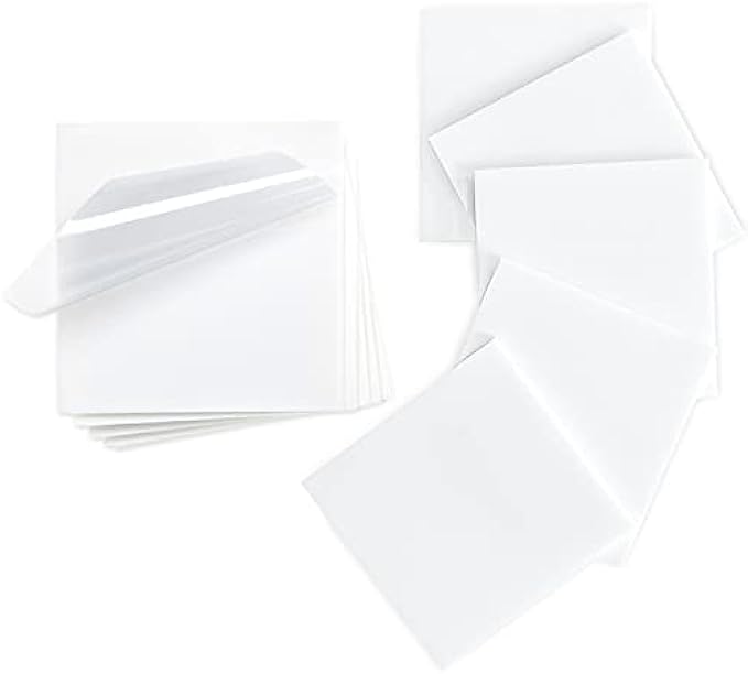 Transparent Sticky Notes Pad, RELBRO 500 Sheets Clear Sticky Notes Set 3 x 3 Inch Waterproof Translucent Sticky Notes Annotation Memo Pads See Through Office Supplies Books Message Reminder
