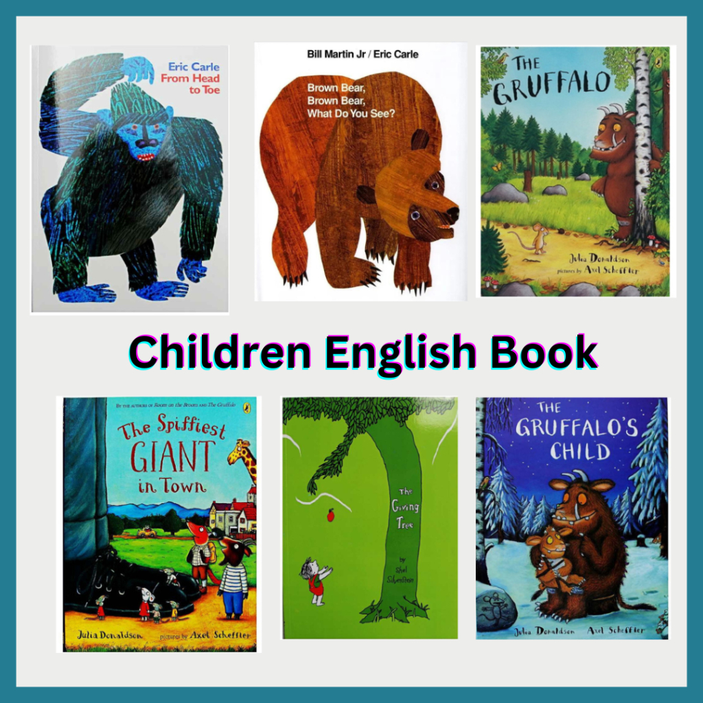 Educational English Picture Brown Bear The Gruffalo Giving Tree Eric Carle Paperback Soft Cover Book
